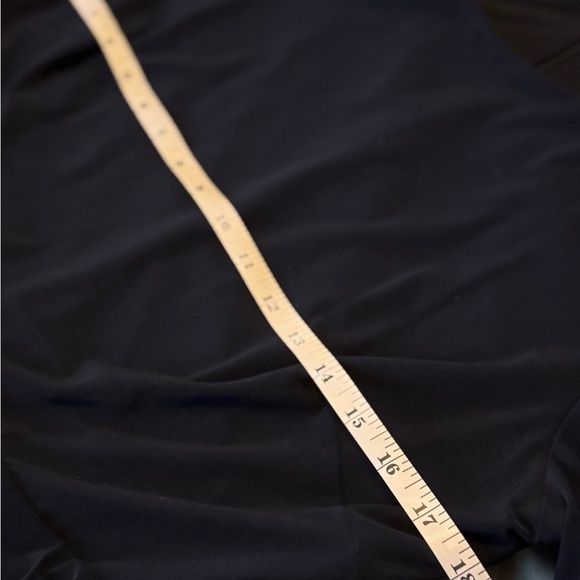 American Living Dark Blue Ruffle Long Sleeve Dress Size 14 - Picture 8 of 9